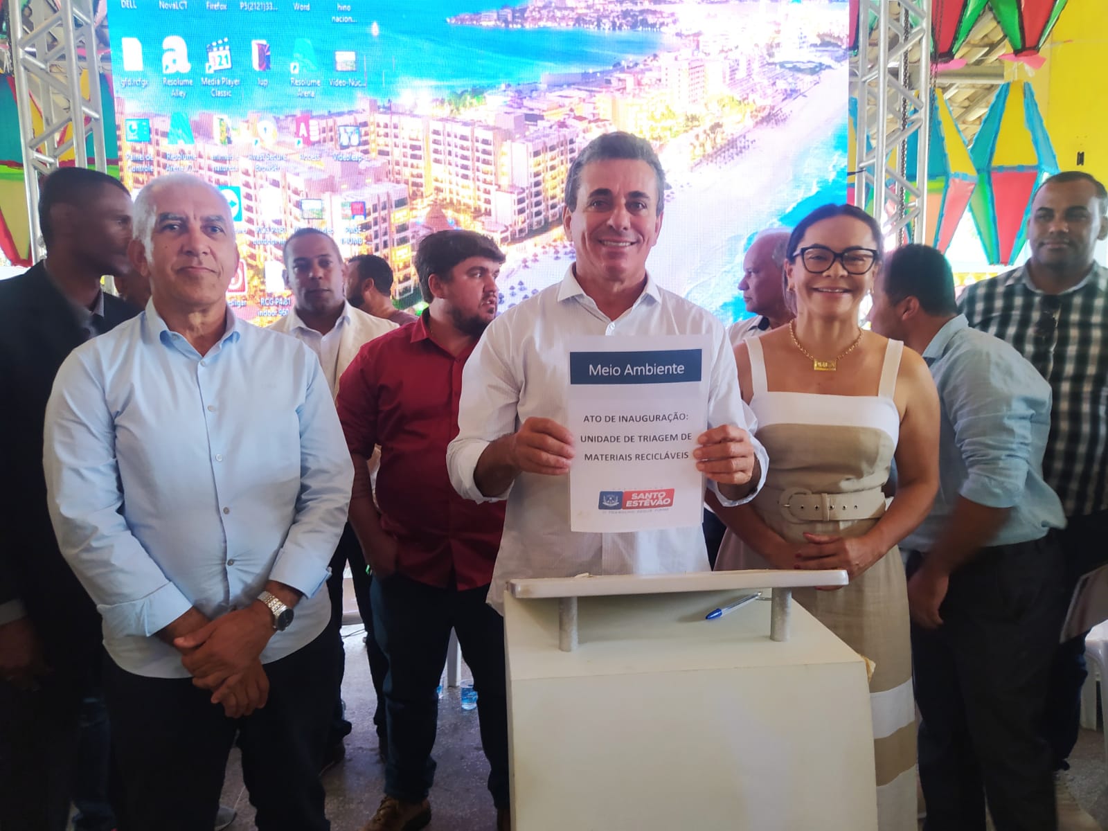 Prefeitura de Santo Estevão assina ordem de serviço para construção de balneário