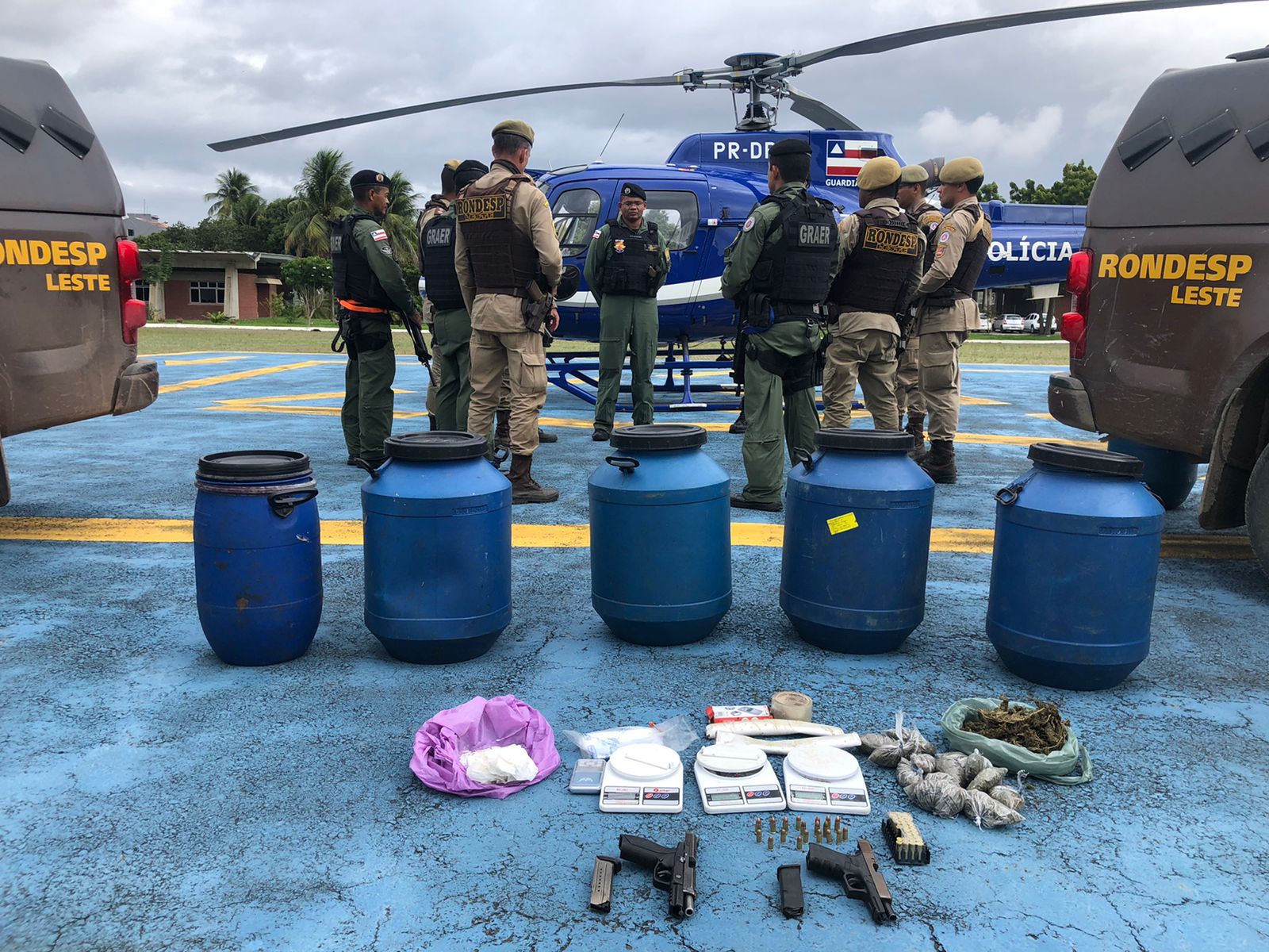 Armas, entorpecentes e explosivos apreendidos durante operação conjunta em Feira 