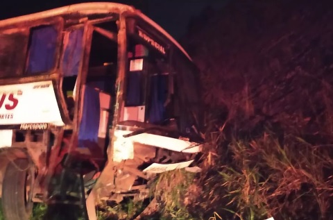 Motorista morre após ônibus de turismo bater em barranco no extremo sul da BA