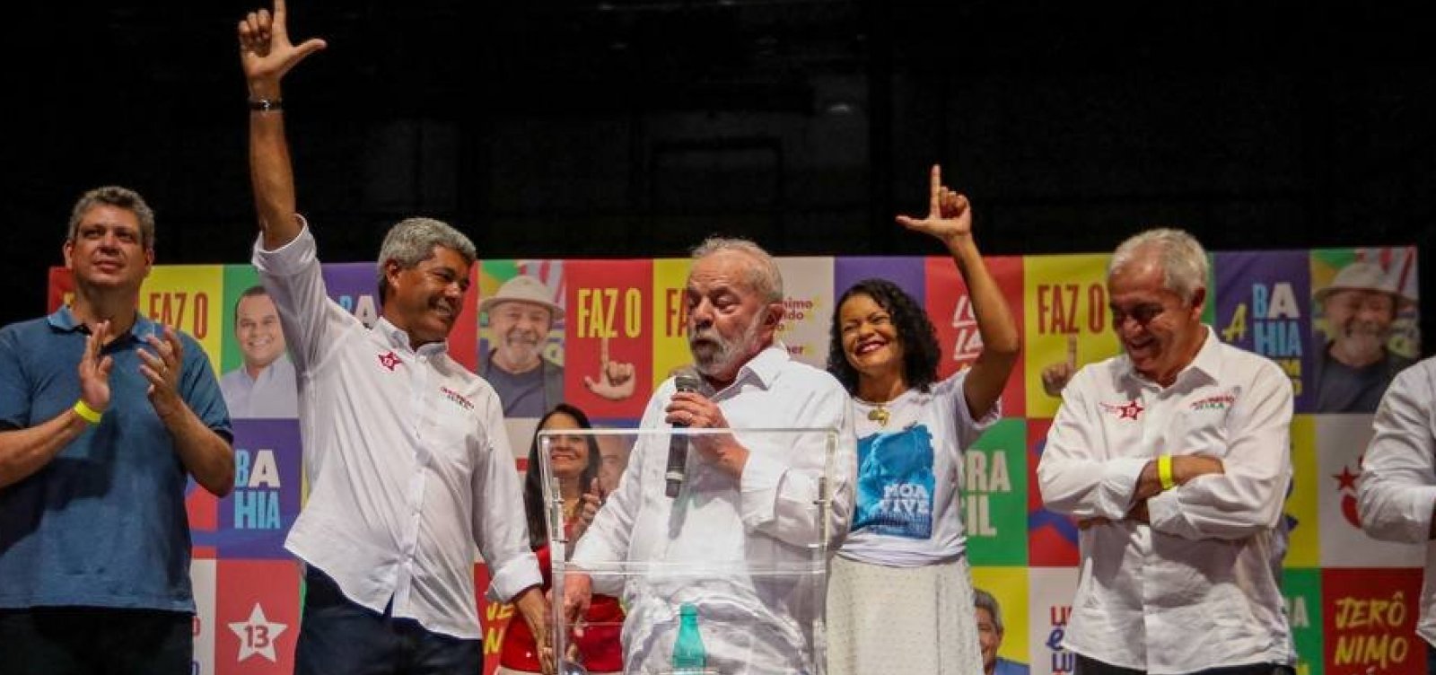 Lula elogia “milagre” feito por Rui e Wagner e diz que caminhada irá “consagrar vitória” de Jerônimo