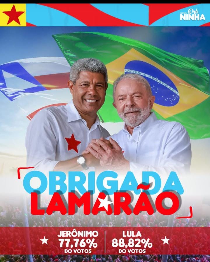 Lula e Jerônimo Rodrigues têm votação histórica em Lamarão