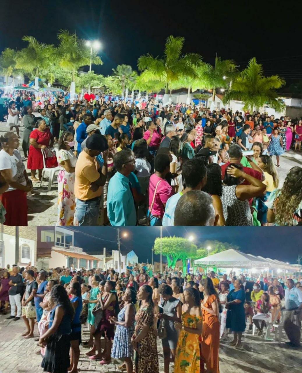Lamarão: Praça lotada para louvar a Deus na festa dos evangélicos