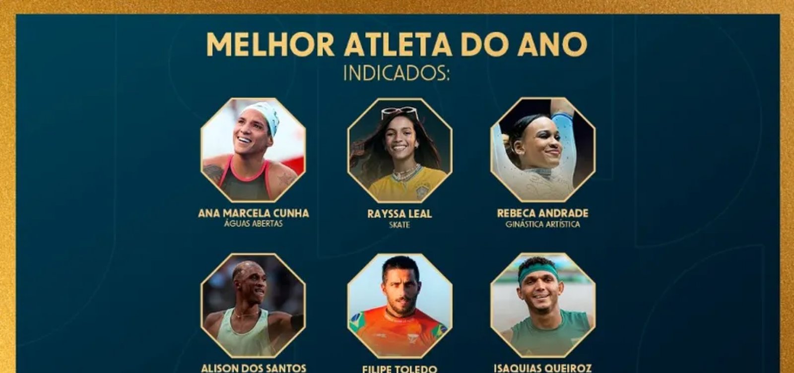 Baianos concorrem ao troféu Melhor Atleta do Ano no Prêmio Brasil Olímpico 2022