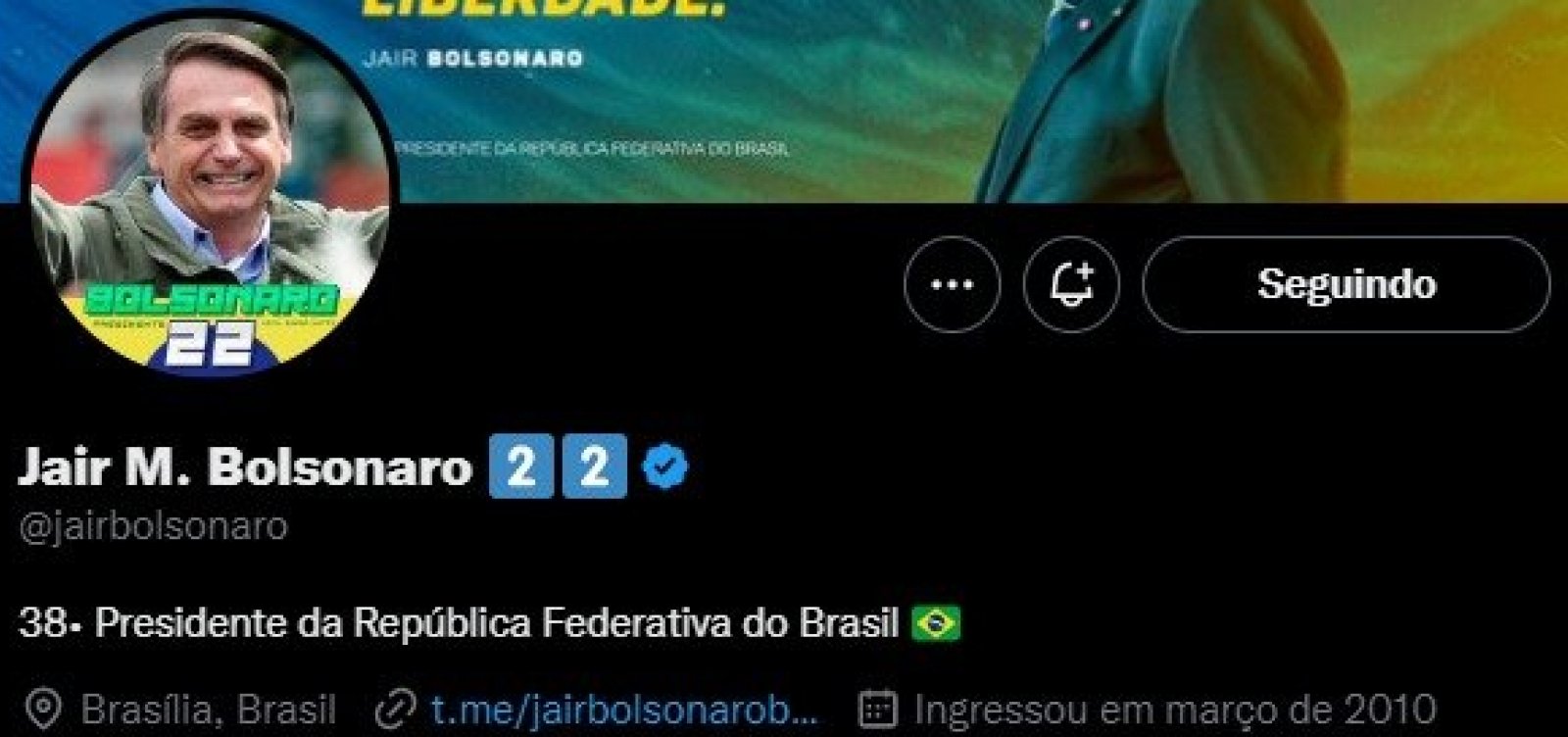 Duas semanas após deixar Presidência, Jair Bolsonaro altera descrição nas redes
