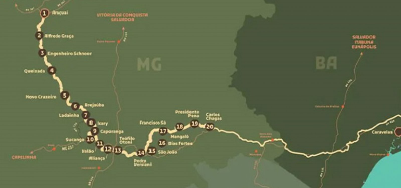 Após quase 60 anos, ferrovia Bahia-Minas é reconstruída com investimento de R$ 12 bilhões