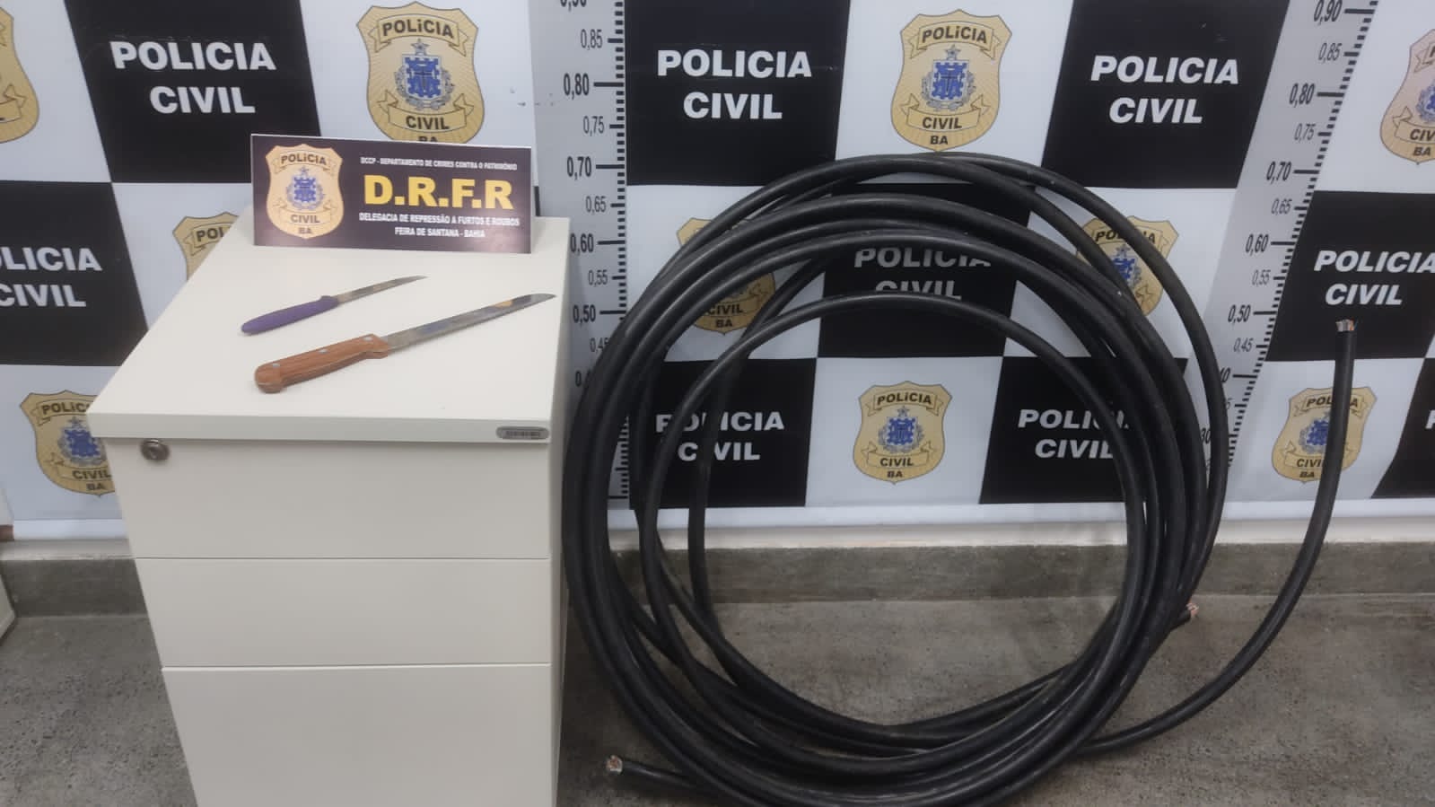 Suspeito de furtar cabos elétricos é preso em Feira de Santana