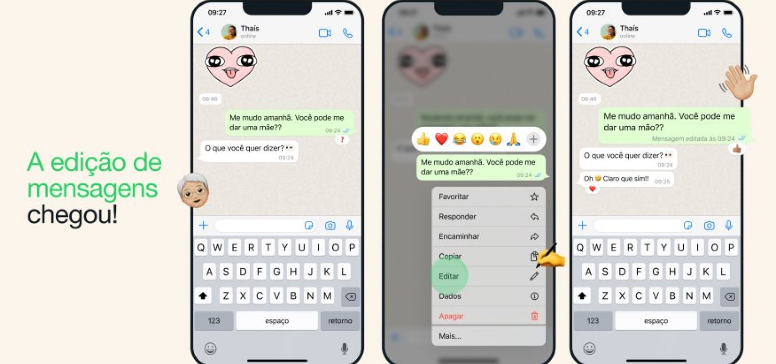 WhatsApp anuncia atualização com ferramenta para edição de mensagens