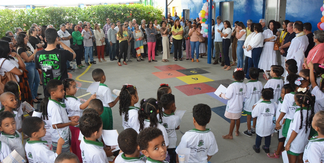 Praça Recreativa Evaldo Martins é inaugurada no Centro de Educação Infantil na Baraúnas