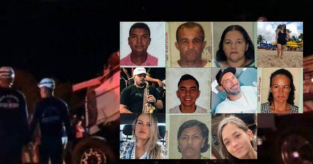 Identificadas as vítimas do acidente entre ônibus e caminhão na Bahia 
