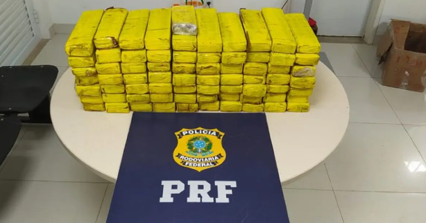 PRF apreende mais de 50kg de maconha em bagageiro de ônibus no interior da Bahia