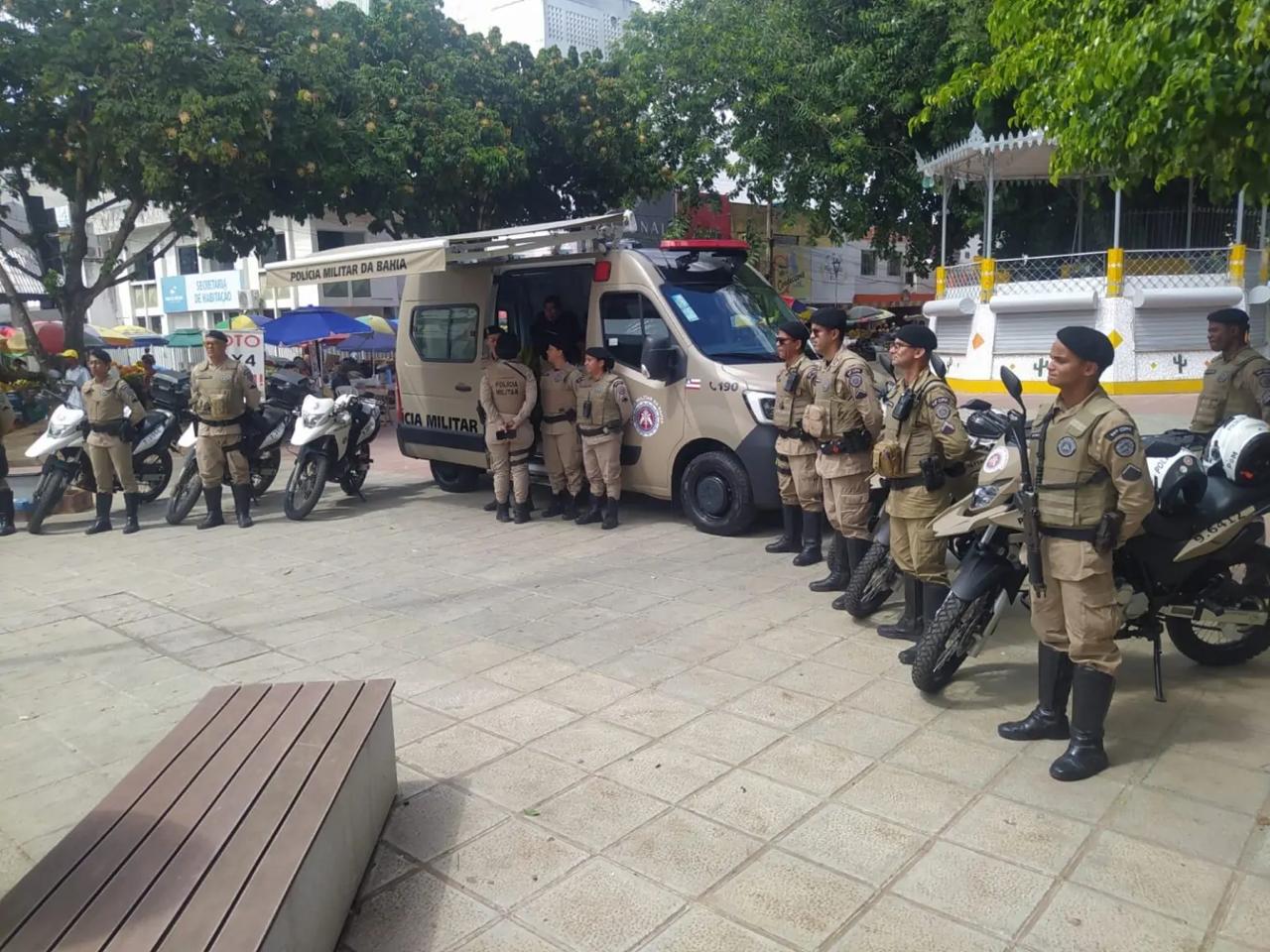 Policia Militar realiza ‘Operação Comércio Seguro’ no centro de Feira de Santana