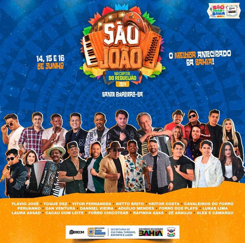 Confira programação do São João antecipado de Santa Bárbara