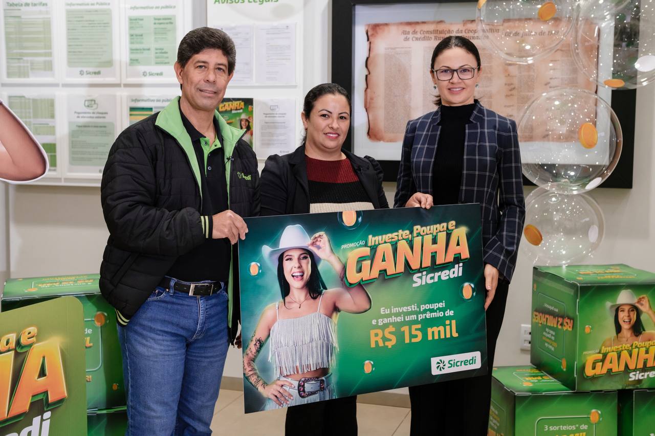 Associada de Dourados é a ganhadora do prêmio de R$ 15 mil da promoção Investe, Poupa e Ganha do Sicredi