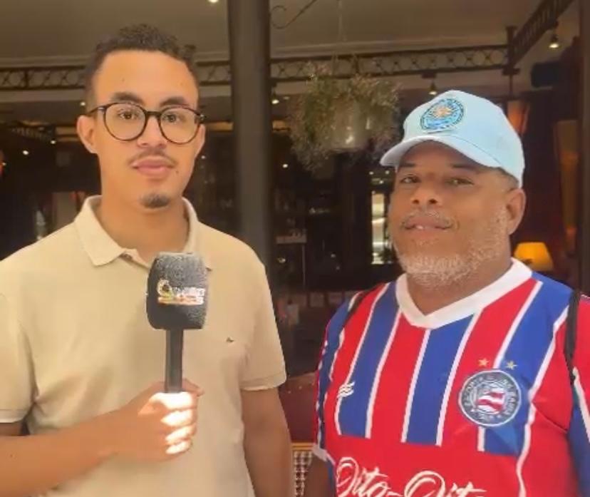 Torcedor do Bahia em Paris aposta em ouro para o Brasil no futebol e avanço do Bahia na Copa do Brasil