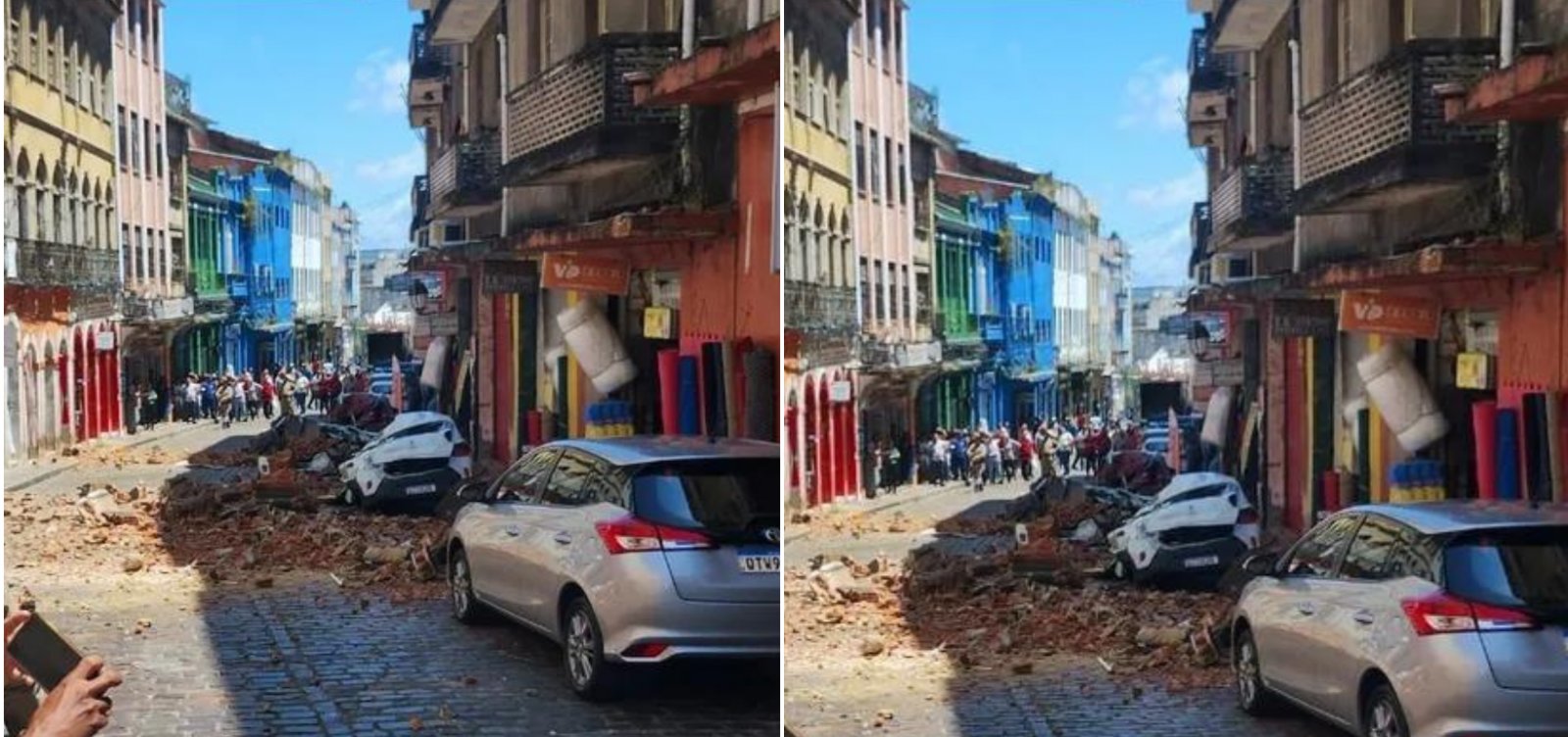 Prédio desaba parcialmente no Pelourinho