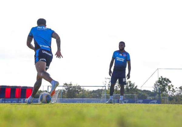 Bahia termina preparação para jogo contra o Flamengo; veja a provável escalação