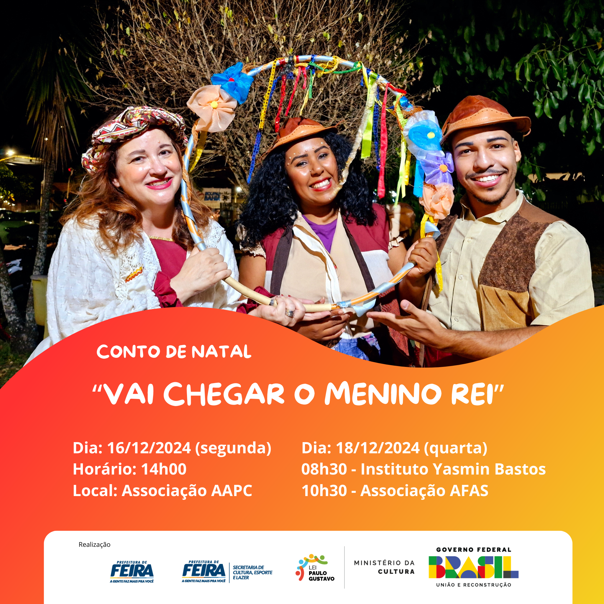 Espetáculo natalino leva amor, esperança e paz a instituições sociais de Feira de Santana