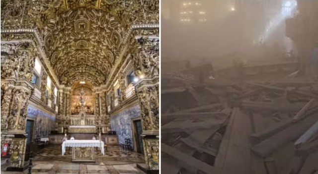 Uma pessoa morre e cinco ficam feridas após desabamento de teto de ‘igreja de ouro’ do Centro Histórico de Salvador