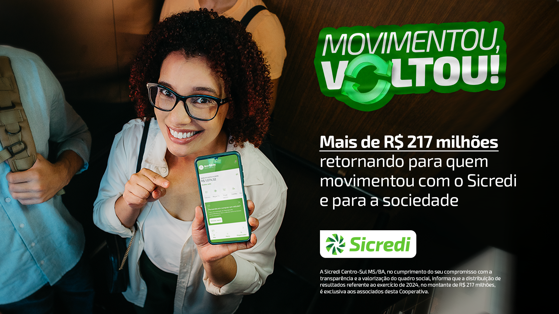 Sicredi Centro-Sul MS/BA alcança mais de R$ 217 milhões em resultados financeiros em 2024