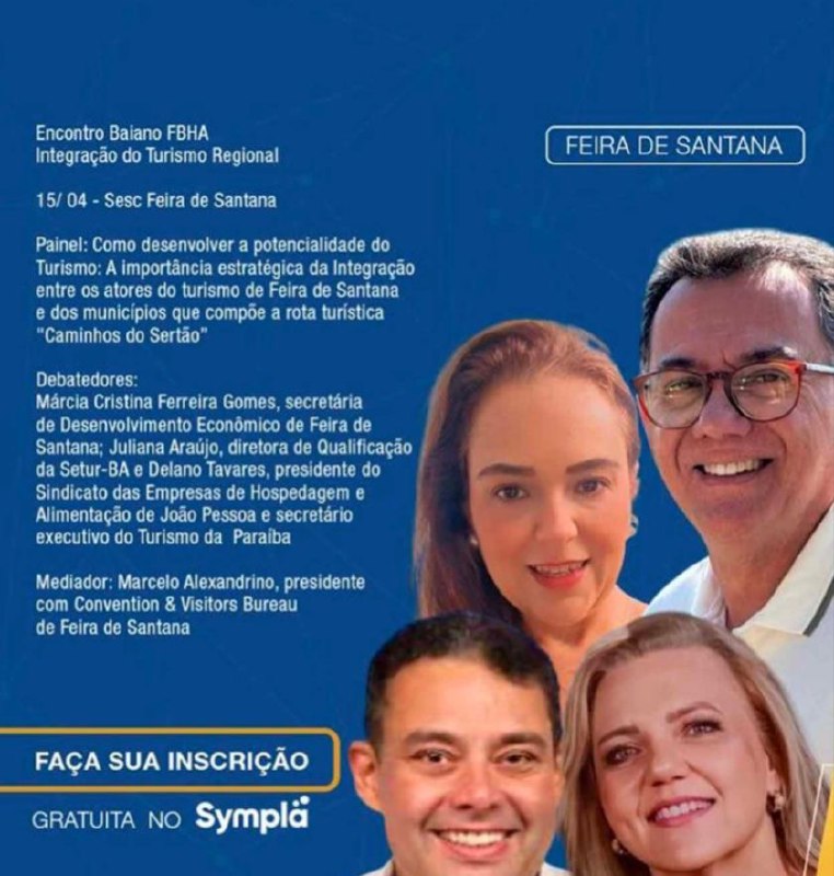 Feira de Santana sedia evento sobre integração do turismo regional nesta terça-feira (15)
