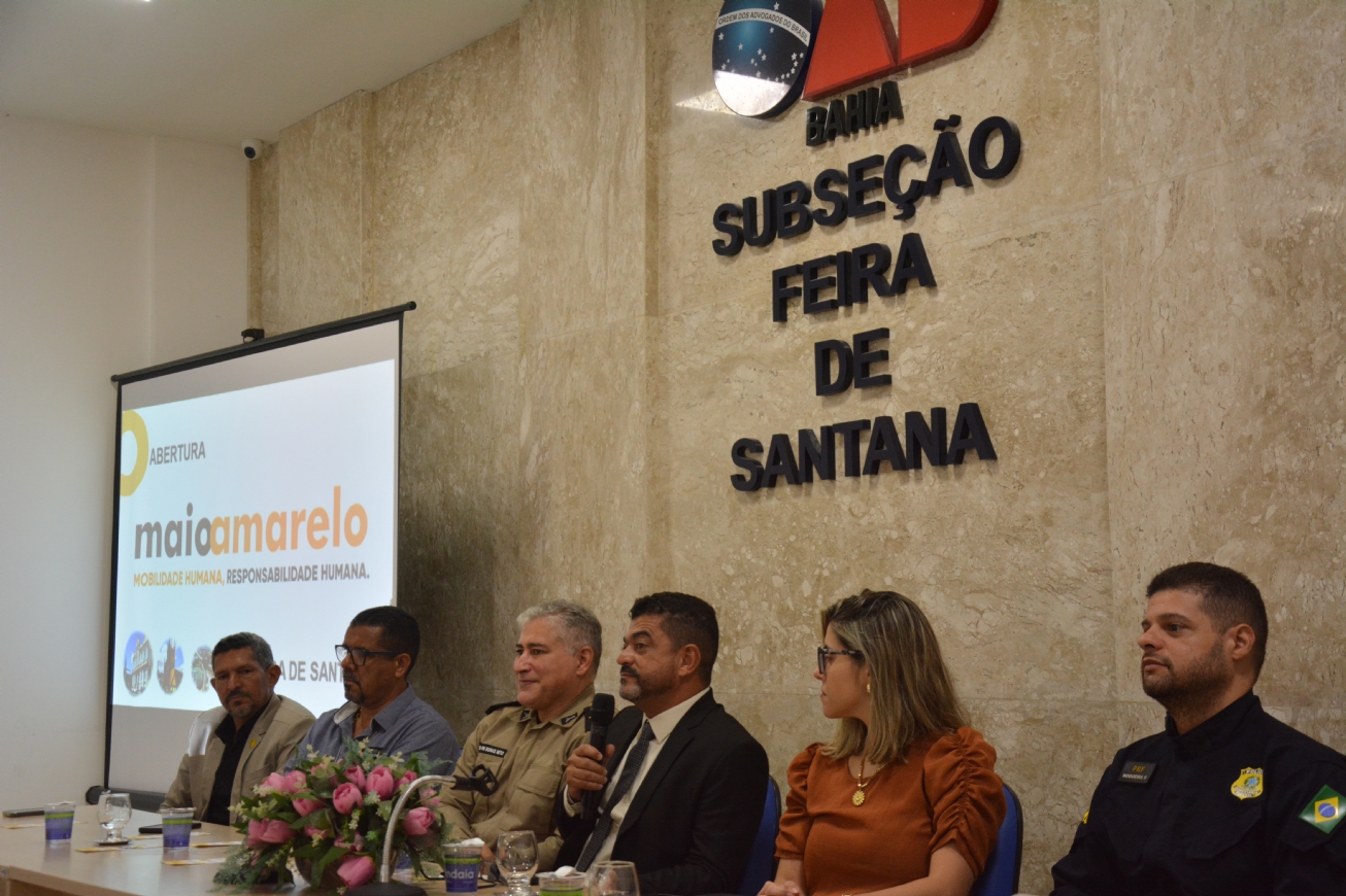 Campanha Maio Amarelo é iniciada em Feira com apelo por mais consciência no trânsito