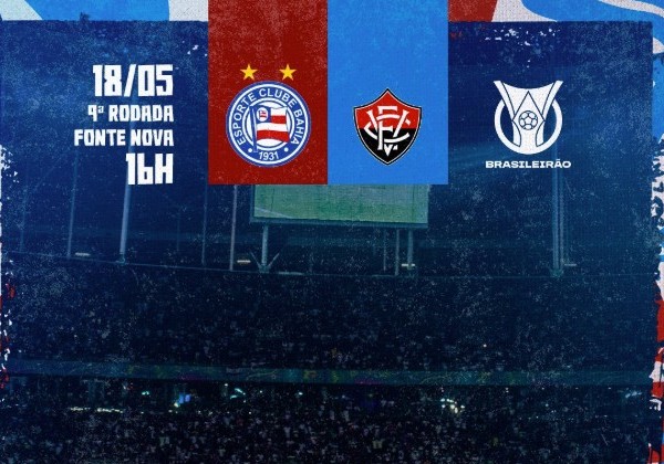 Bahia provoca o Vitória antes do clássico ao anunciar parcial de ingressos; confira