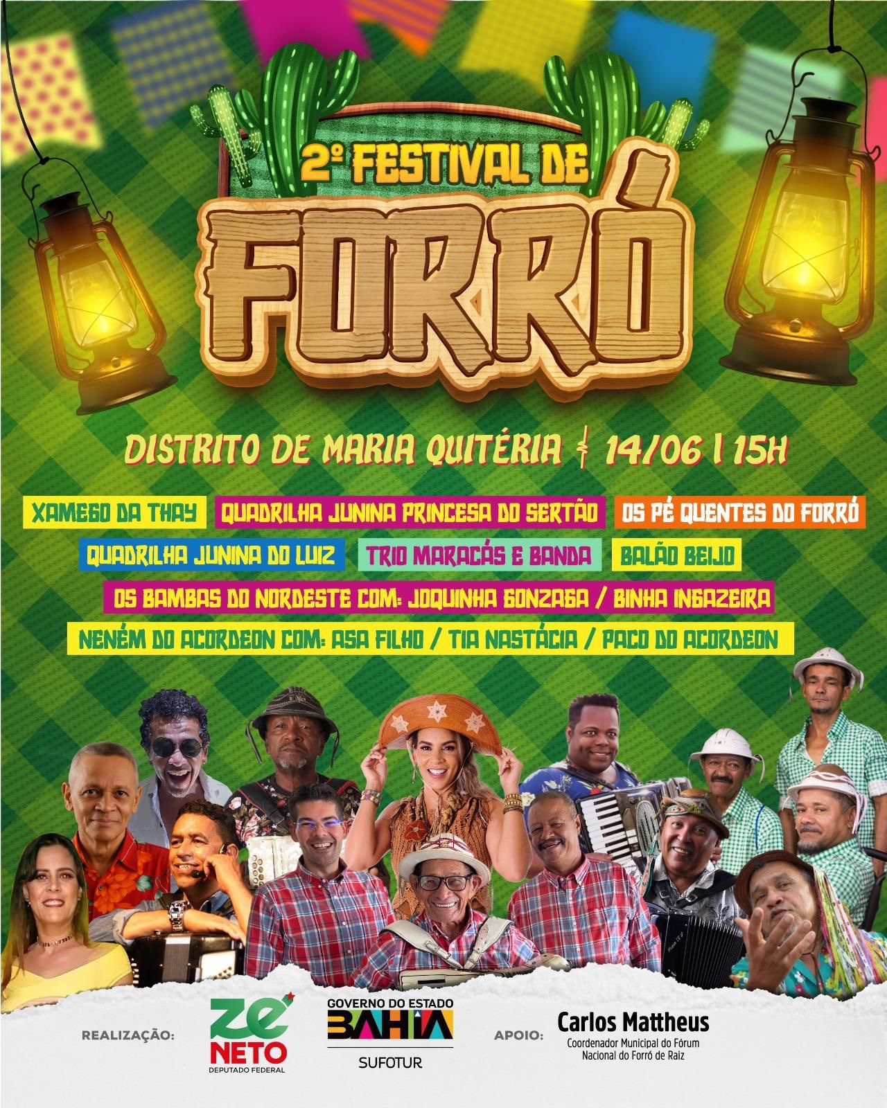 II Festival de Forró celebra a cultura nordestina no distrito de Maria Quitéria neste sábado (14) II Festival de Forró celebra a cultura nordestina no distrito de Maria Quitéria neste sábado (14)