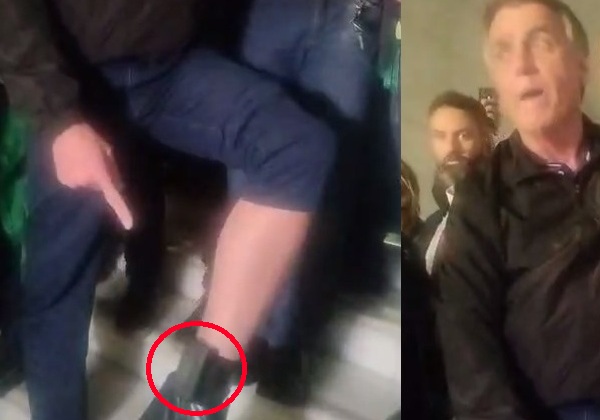 Bolsonaro exibe tornozeleira eletrônica pela primeira vez