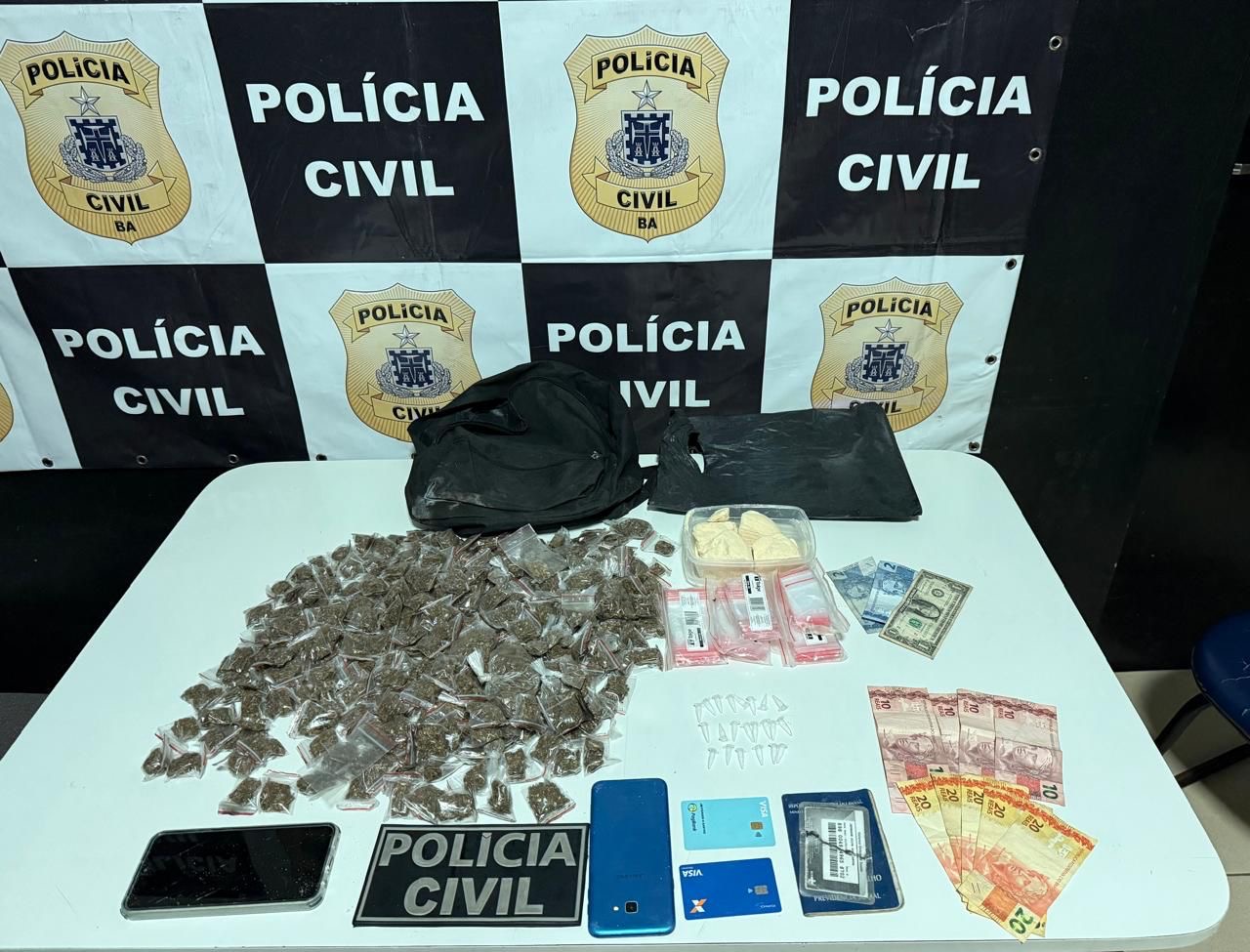 Suspeito de comandar tráfico na zona rural de Cruz das Almas é preso com drogas e veículo adulterado
