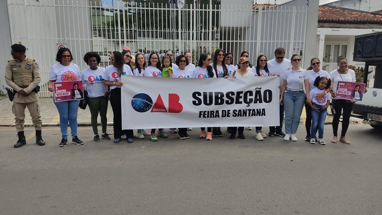 OAB Feira de Santana promove caminhada do Agosto Lilás pelo fim da violência contra a mulher
