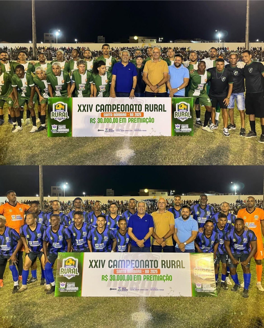 Santos do Tabuleiro conquista a Copa Rural de Santa Bárbara em noite de estádio lotado