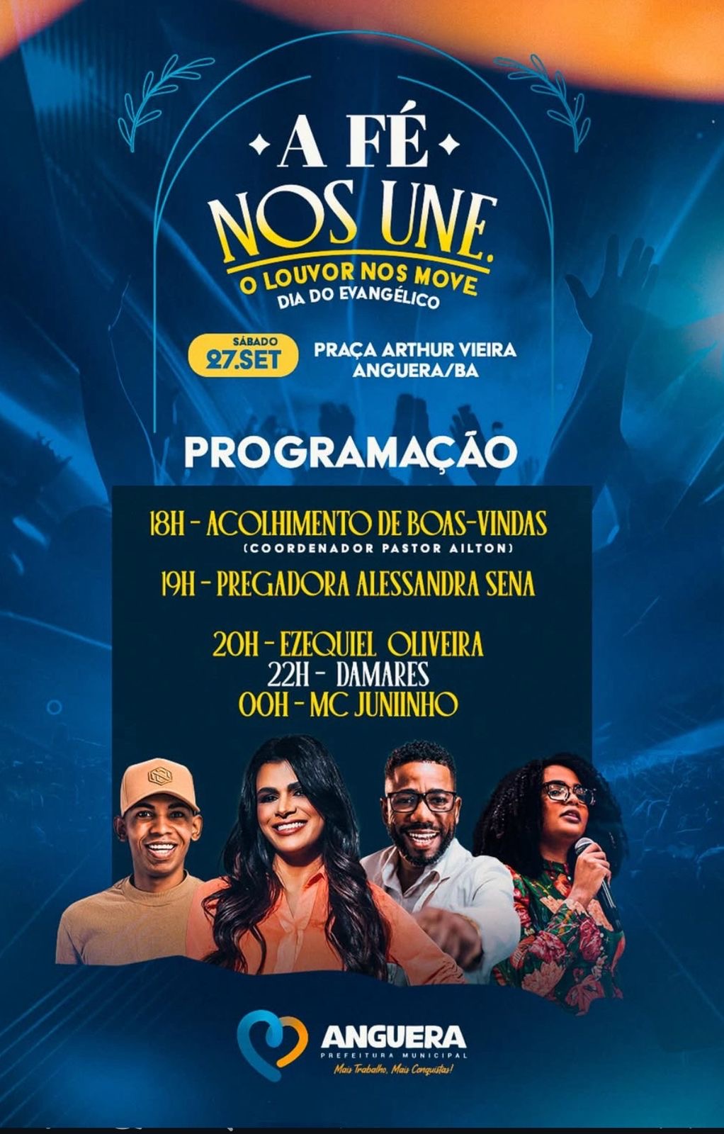 Anguera se prepara para grande festa dos evangélicos com presença de Damares
