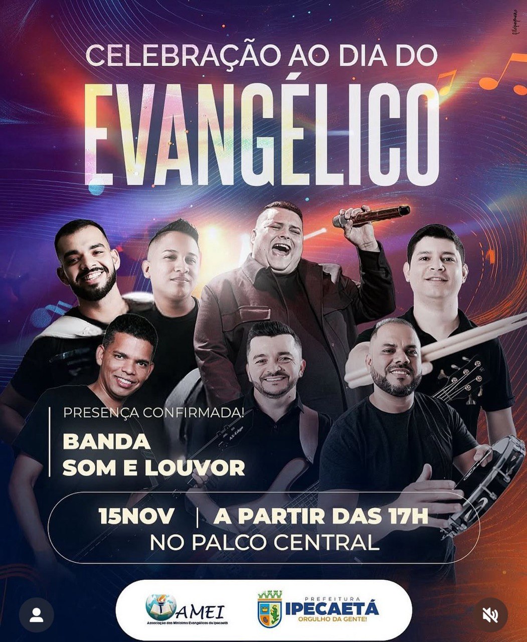 Ipecaetá realiza celebração ao Dia do Evangélico com noite de louvor e gratidão