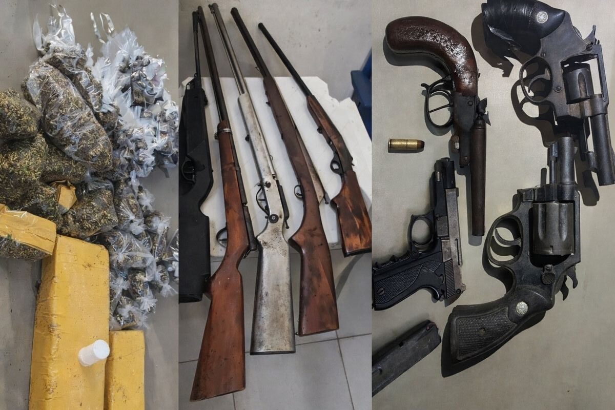 66ª CIPM apreende nove armas de fogo e drogas nas últimas 48 horas