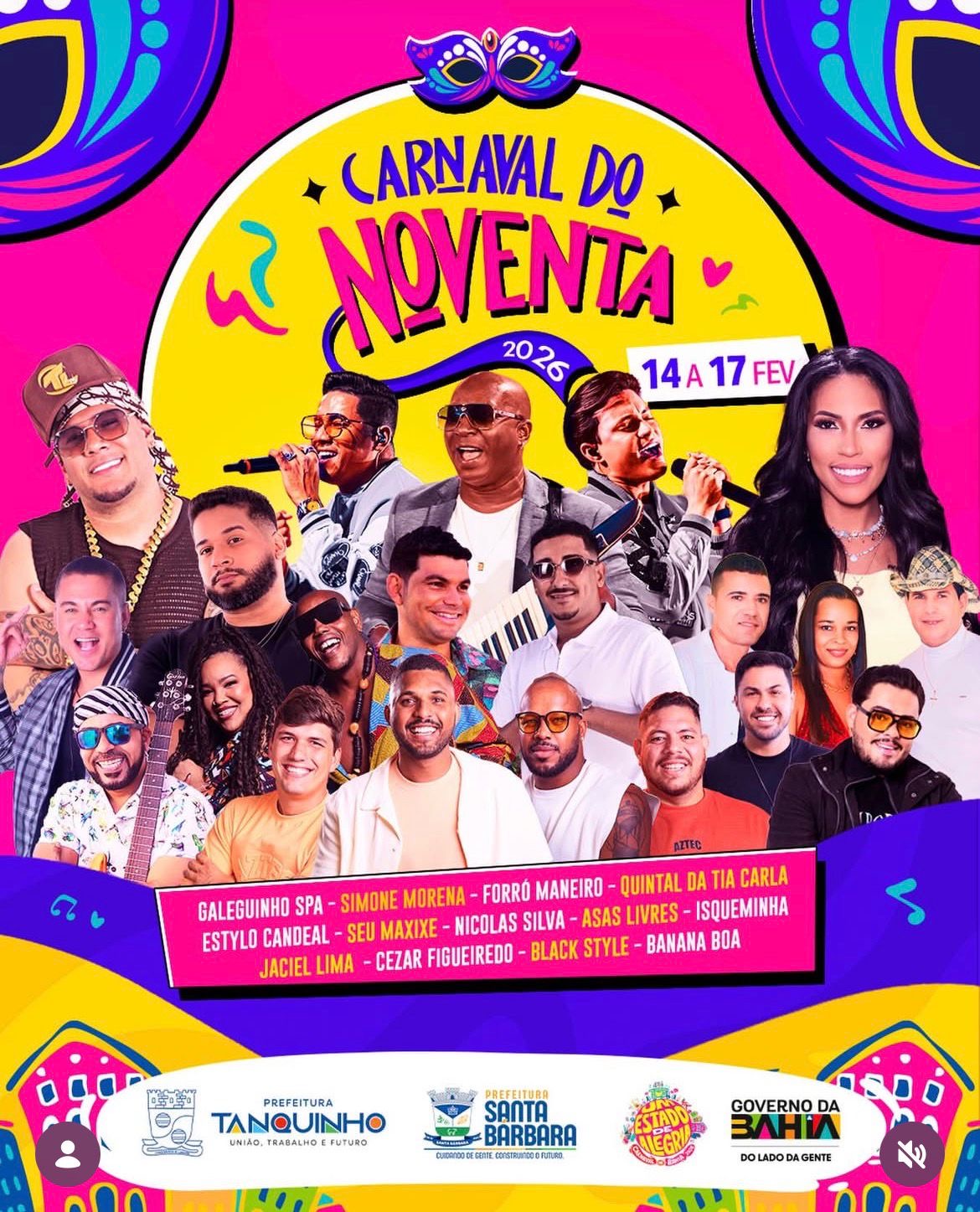 Carnaval do Noventa começa neste sábado com quatro dias de festa