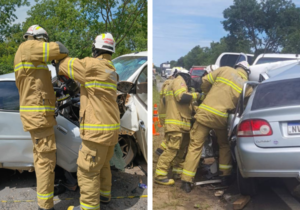 Homem morre após colisão frontal com carro em rodovia da Bahia; vítima ficou presa nas ferragens